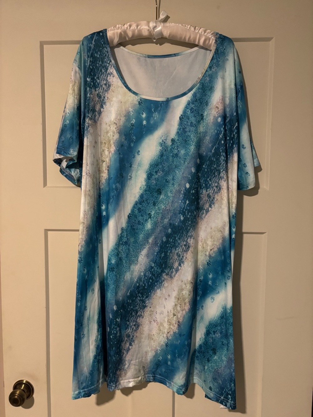 BUNDLE & SAVE! Blue Watercolor Print Flowing Dress